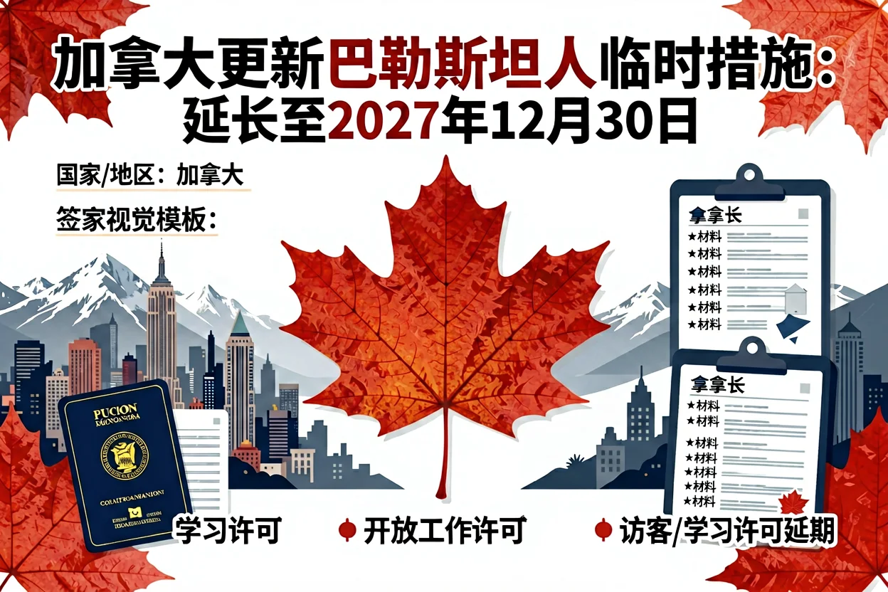加拿大更新巴勒斯坦人临时措施:延长至2027年12月30日 · 发生了什么